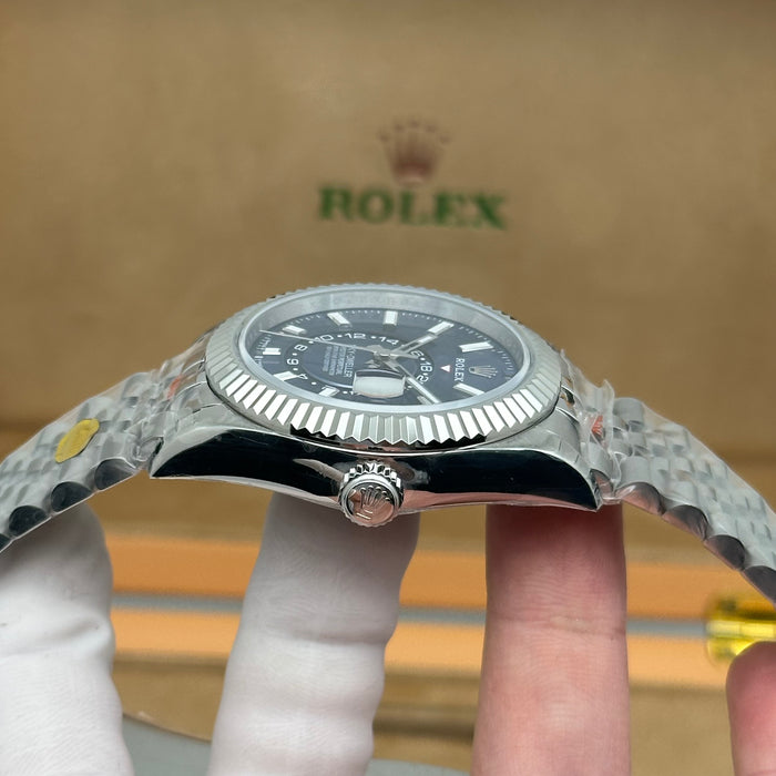 Rolex Sky-Dweller Oyster Perpetual Jubilee – Blue Dial – Fluted Bezel – Swiss Super Clone