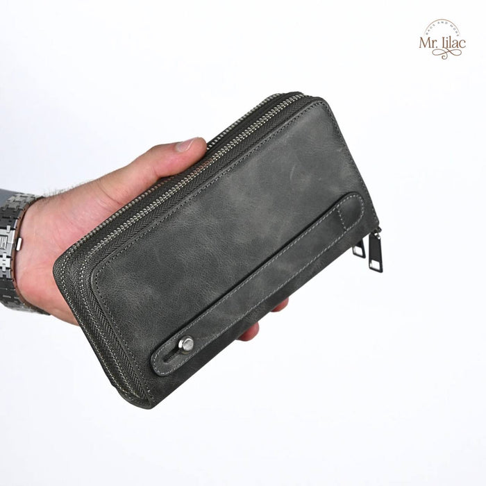 Real Leather Long Wallet