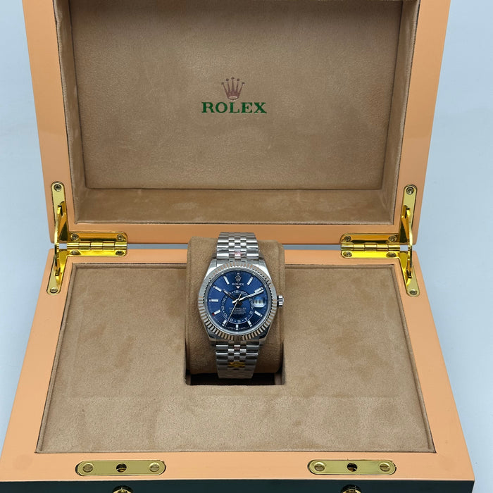 Rolex Sky-Dweller Oyster Perpetual Jubilee – Blue Dial – Fluted Bezel – Swiss Super Clone
