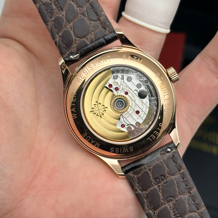 Patek Philippe Annual Calendar Moonphase – Rose Gold – Ice Blue Dial – Leather Strap