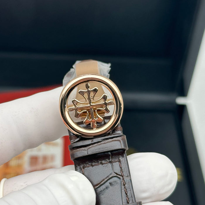Patek Philippe Annual Calendar Moonphase – Rose Gold – Ice Blue Dial – Leather Strap