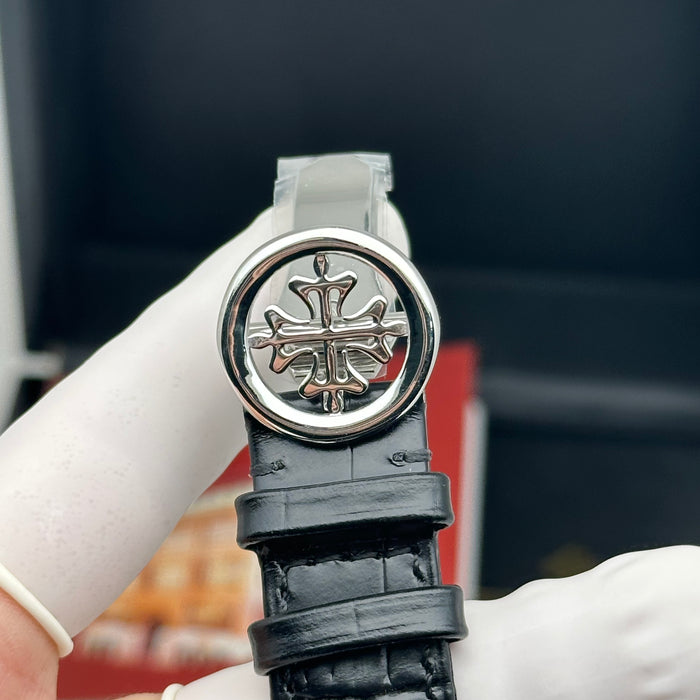 Patek Philippe Annual Calendar Moonphase – Ice Blue Dial  – Black Leather Strap
