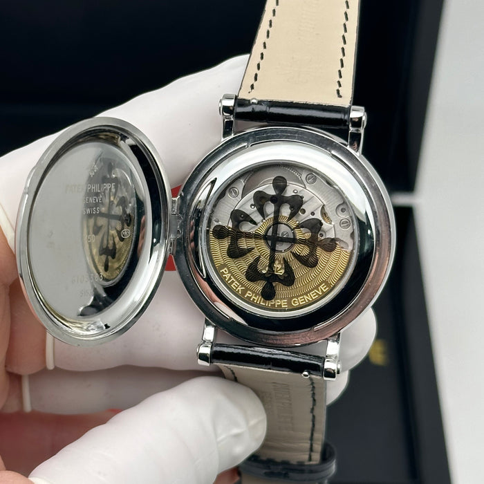 Patek Philippe Grand – Perpetual Calendar Moonphase – Officer Case – White Dial