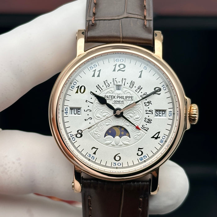 Patek Philippe Grand – Rose Gold Officer Case – Perpetual Calendar Moonphase