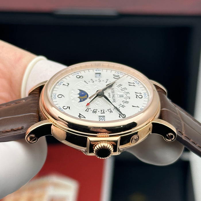 Patek Philippe Grand – Rose Gold Officer Case – Perpetual Calendar Moonphase