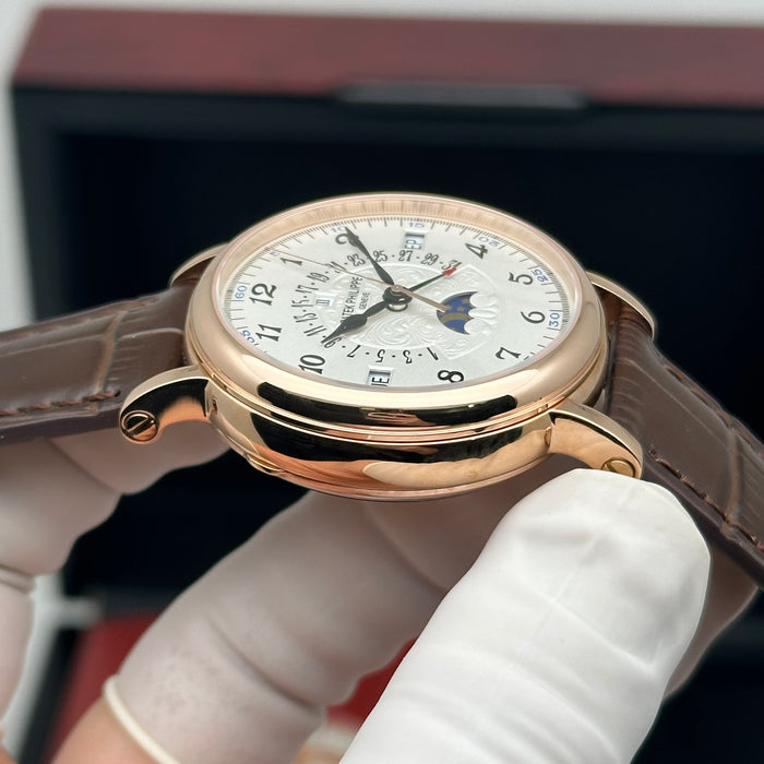 Patek Philippe Grand – Rose Gold Officer Case – Perpetual Calendar Moonphase