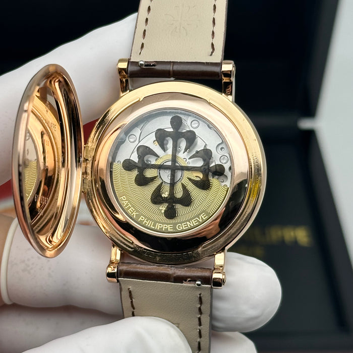 Patek Philippe Grand – Rose Gold Officer Case – Perpetual Calendar Moonphase