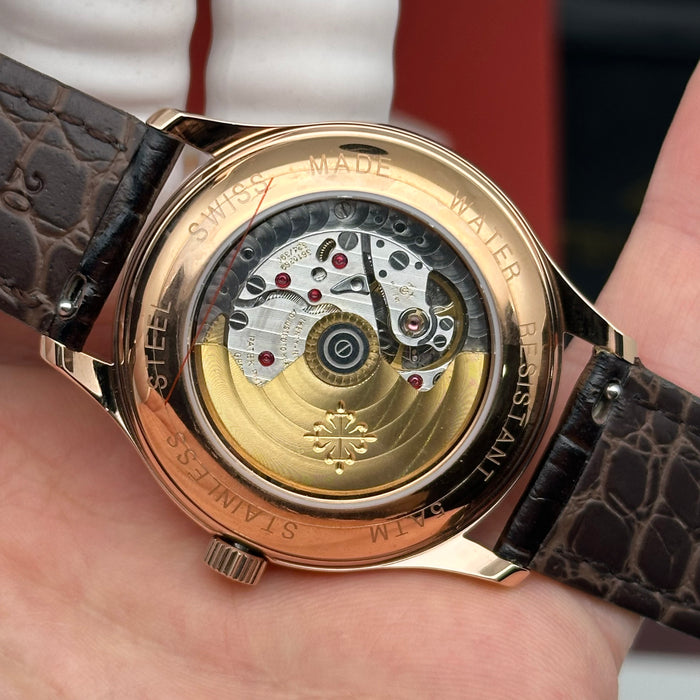 Patek Philippe Annual Calendar Moonphase – Ice Blue Dial – Black Leather Strap