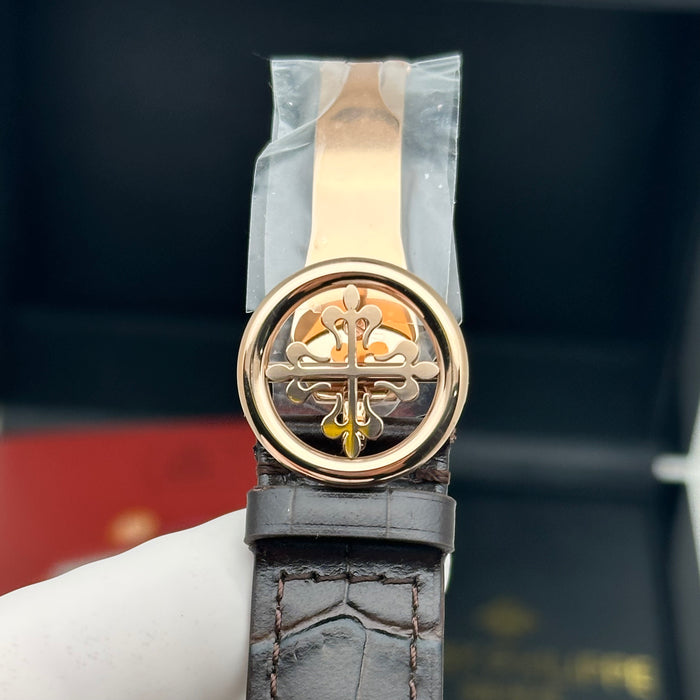 Patek Philippe Annual Calendar Moonphase – Ice Blue Dial – Black Leather Strap