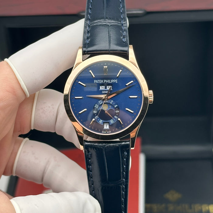 Patek Philippe Annual Calendar Style – Blue Dial – Rose Gold Tone – Moonphase