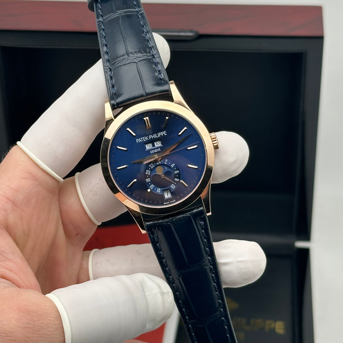Patek Philippe Annual Calendar Style – Blue Dial – Rose Gold Tone – Moonphase