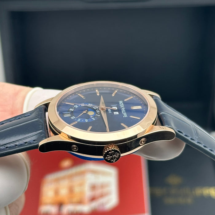 Patek Philippe Annual Calendar Style – Blue Dial – Rose Gold Tone – Moonphase