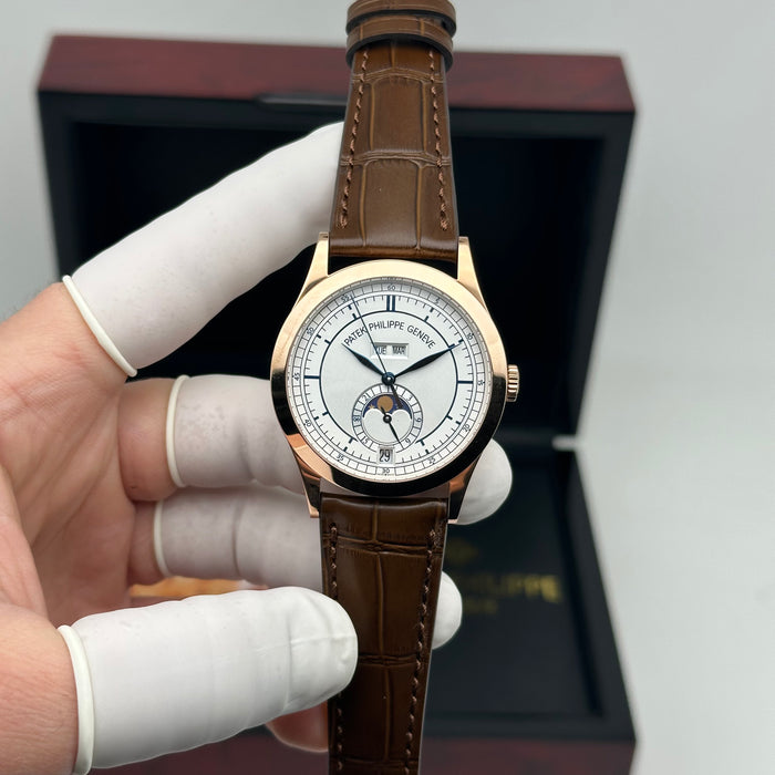 Patek Philippe Annual Calendar Style – Silver Dial – Rose Gold Tone – Moonphase