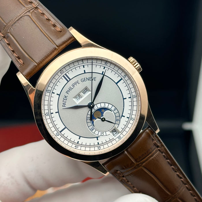 Patek Philippe Annual Calendar Style – Silver Dial – Rose Gold Tone – Moonphase