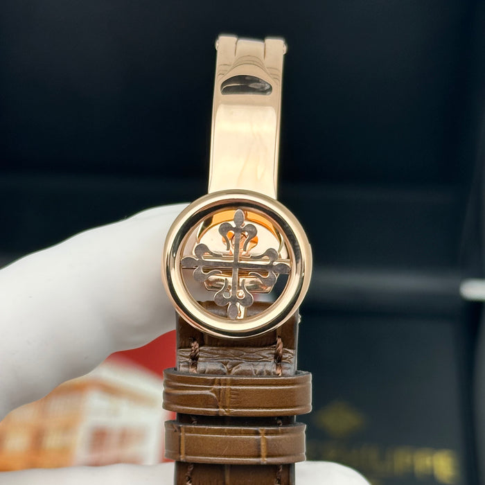 Patek Philippe Annual Calendar Style – Silver Dial – Rose Gold Tone – Moonphase