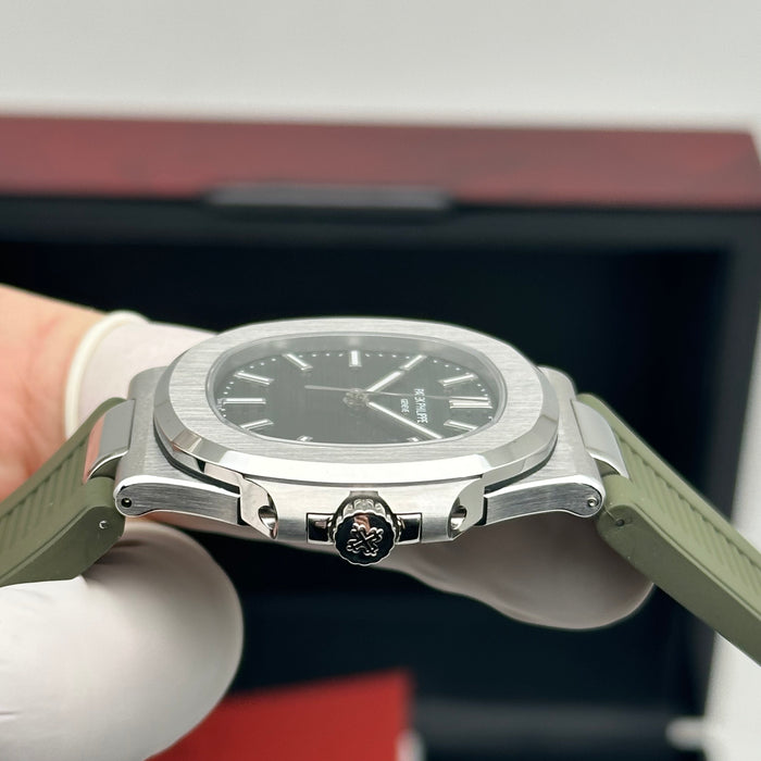 Patek Philippe Nautilus Style – Green Dial – Rubber Strap - Swiss Clone