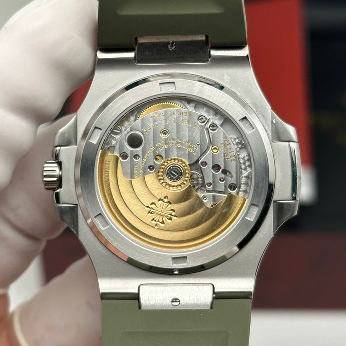Patek Philippe Nautilus Style – Green Dial – Rubber Strap - Swiss Clone