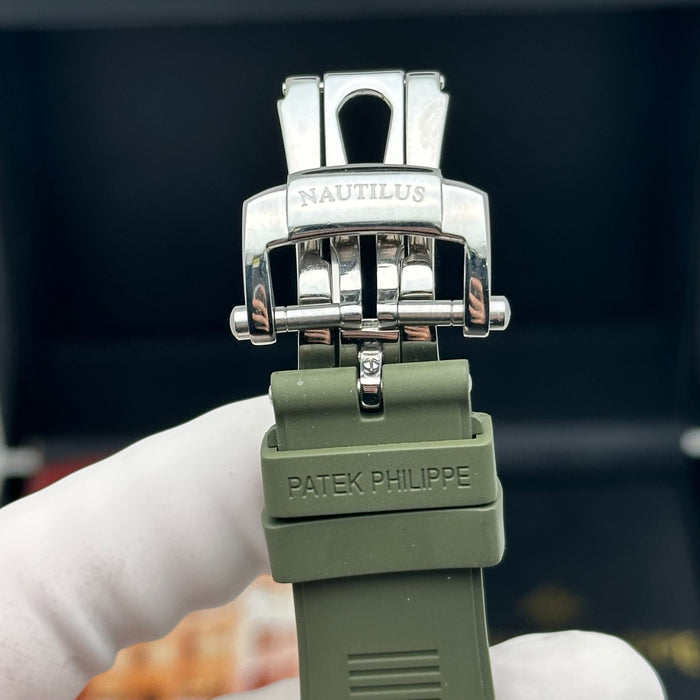 Patek Philippe Nautilus Style – Green Dial – Rubber Strap - Swiss Clone