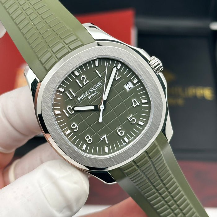 Patek Philippe Aquanaut 5168G “Khaki Green” – 42mm White Gold – Swiss Super Clone
