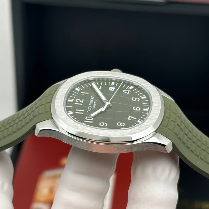 Patek Philippe Aquanaut 5168G “Khaki Green” – 42mm White Gold – Swiss Super Clone