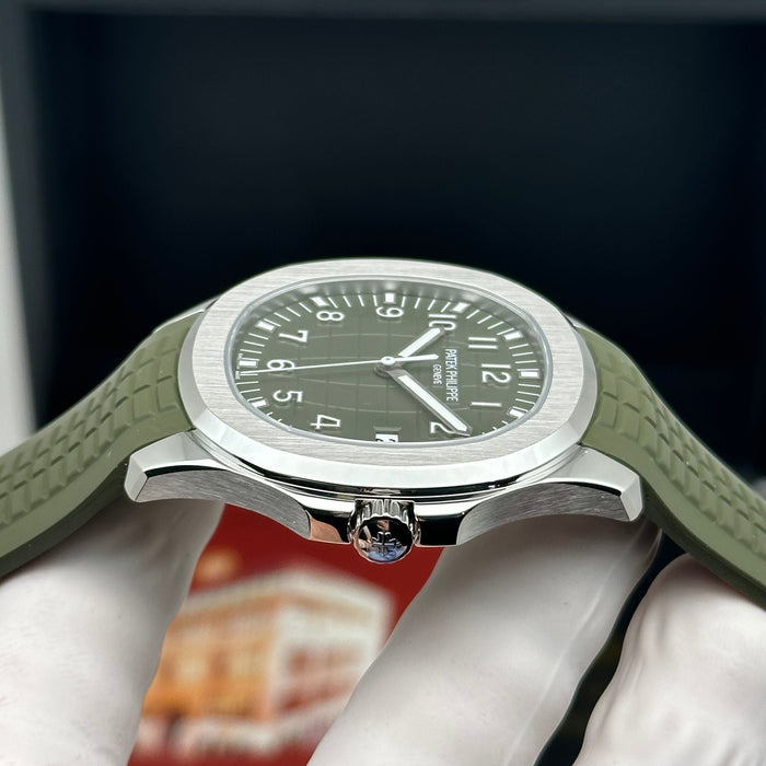 Patek Philippe Aquanaut 5168G “Khaki Green” – 42mm White Gold – Swiss Super Clone