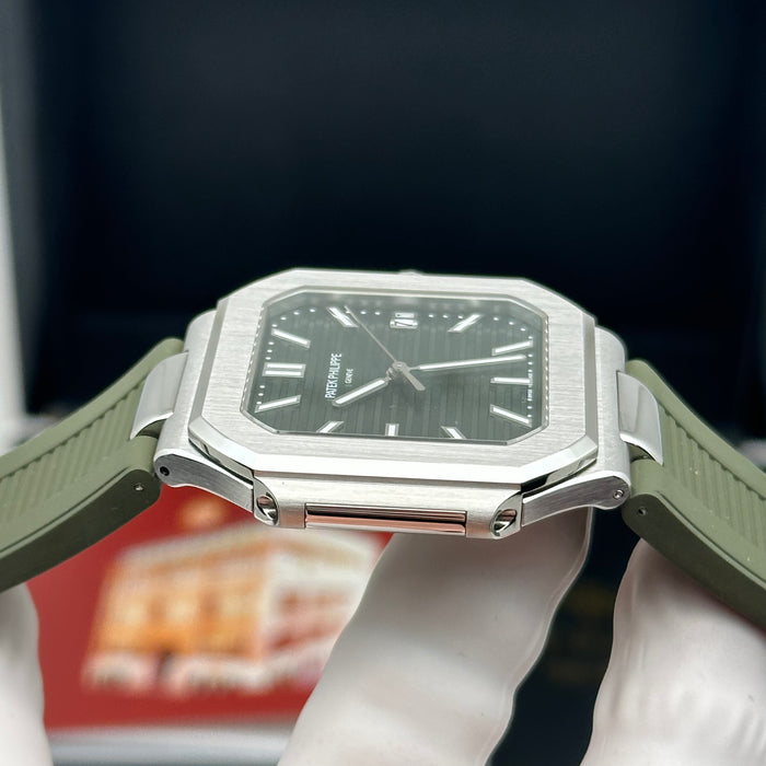 Patek Philippe Aquanaut 5168G “Khaki Green” – 42mm – White Gold – Full Set - Swiss Super Clone