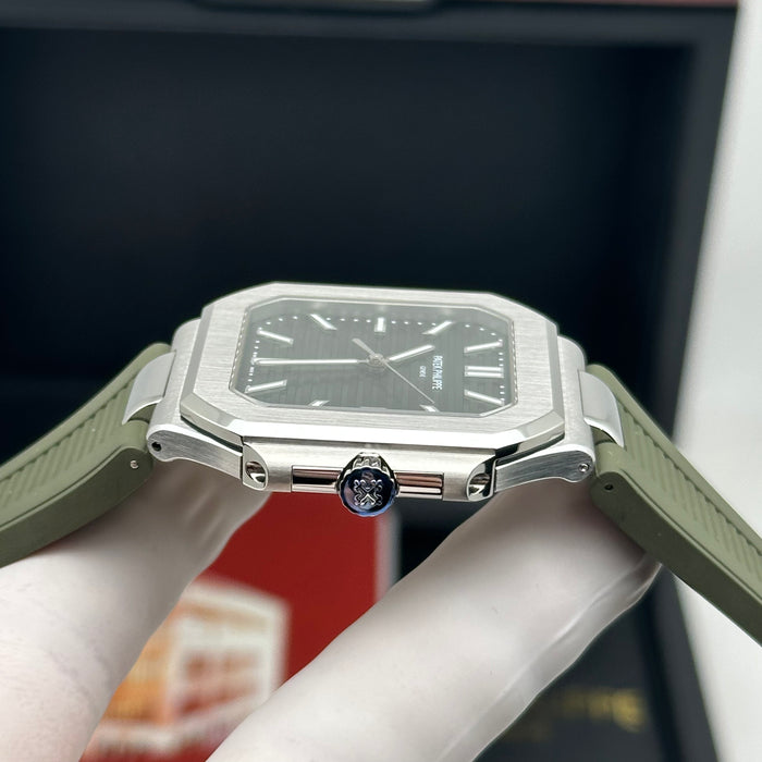 Patek Philippe Aquanaut 5168G “Khaki Green” – 42mm – White Gold – Full Set - Swiss Super Clone