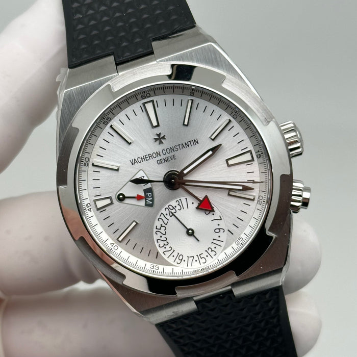 Vacheron Constantin Overseas Dual Time 41MM – Silver Dial – Automatic – Steel on Rubber - Swiss Super Clone