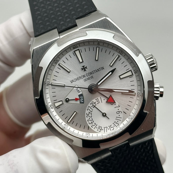 Vacheron Constantin Overseas Dual Time 41MM – Silver Dial – Automatic – Steel on Rubber - Swiss Super Clone