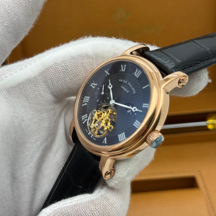 Patek Philippe Complication MoonPhase Tourbillon Dial Black 42MM