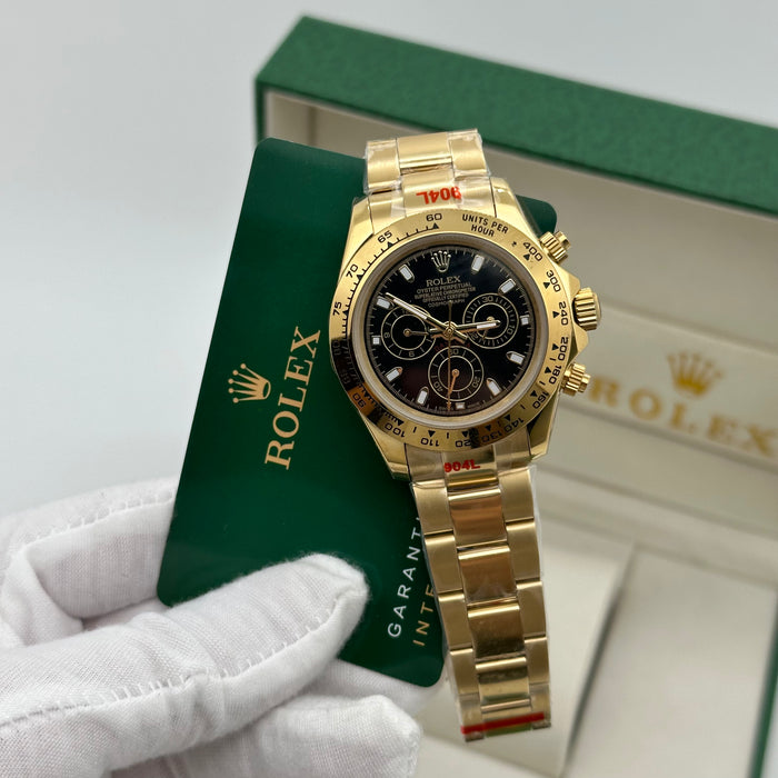 Rolex Daytona Gold Black Dial 40mm