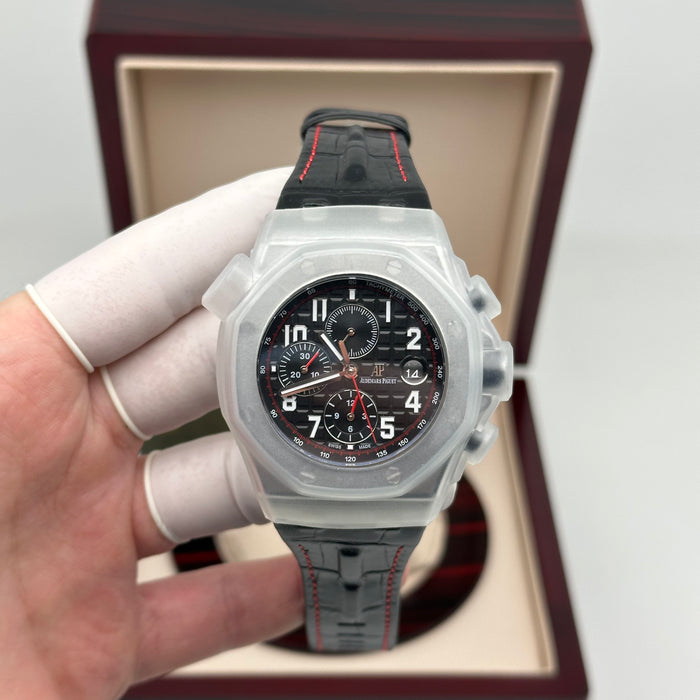 Audemars Piguet Royal Oak Offshore Chronograph 42MM – Black Dial – Leather Strap – Swiss Super Clone