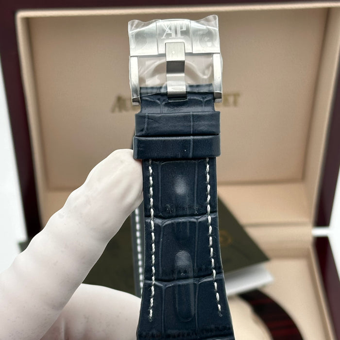 Audemars Piguet Royal Oak Offshore Chronograph – White Dial – Blue Leather Strap – Swiss Super Clone 1:1