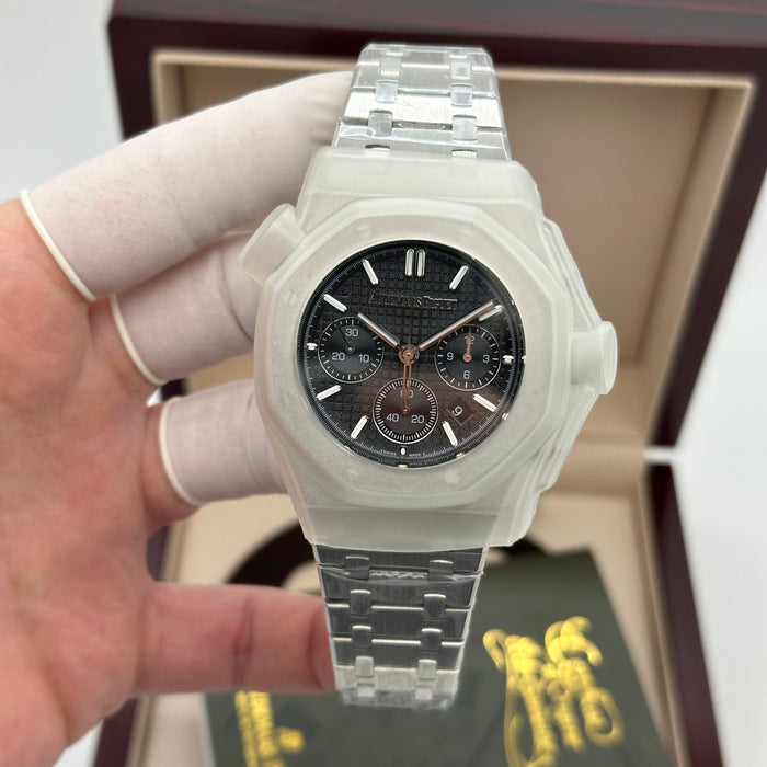 Audemars Piguet Royal Oak Chronograph 42MM – Black Dial – Stainless Steel - Swiss Super Clone