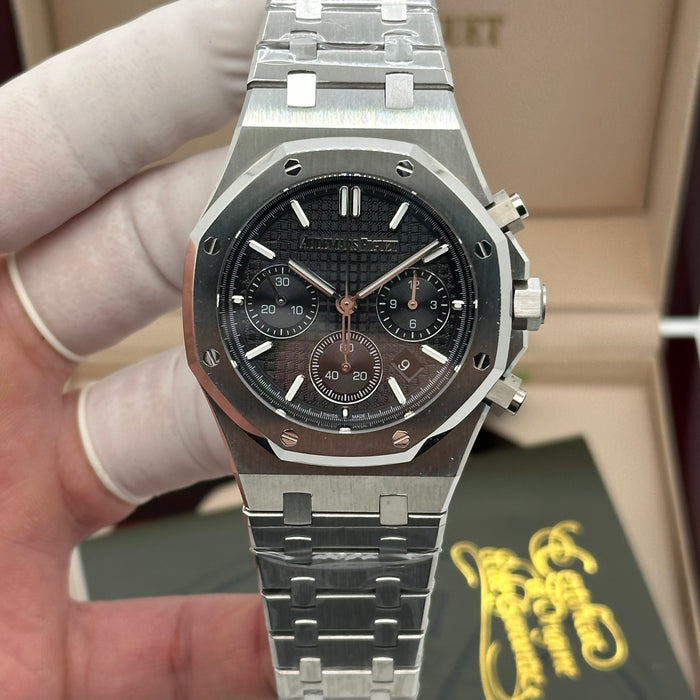 Audemars Piguet Royal Oak Chronograph 42MM – Black Dial – Stainless Steel - Swiss Super Clone