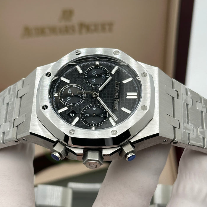 Audemars Piguet Royal Oak Chronograph 42MM – Black Dial – Stainless Steel - Swiss Super Clone