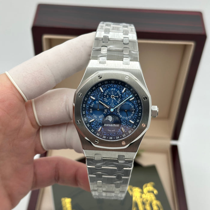 Royal Oak Perpetual Calendar 41MM – Blue Dial – Stainless Steel | Swiss Super Clone 1:1