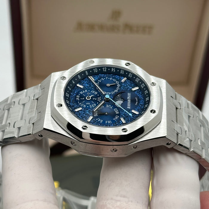 Royal Oak Perpetual Calendar 41MM – Blue Dial – Stainless Steel | Swiss Super Clone 1:1
