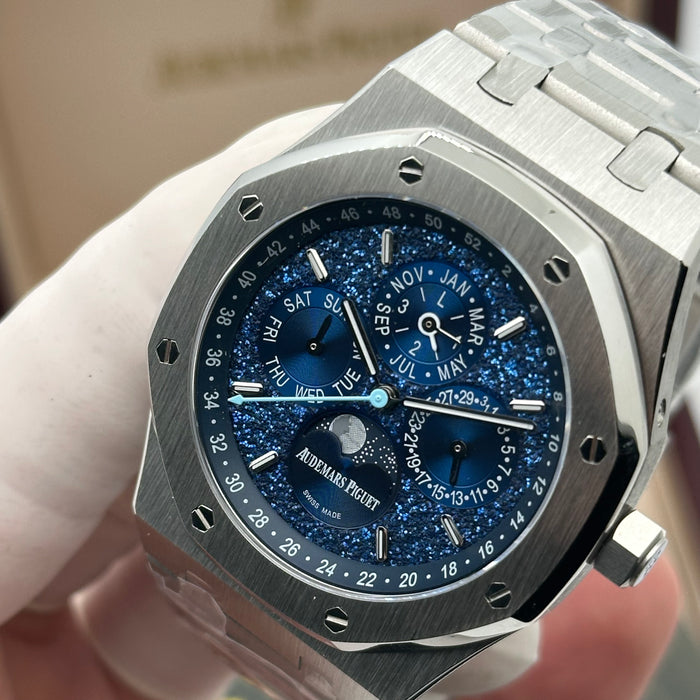 Royal Oak Perpetual Calendar 41MM – Blue Dial – Stainless Steel | Swiss Super Clone 1:1