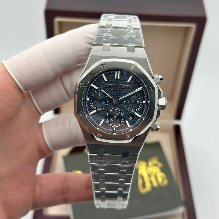 Audemars Piguet Royal Oak Chronograph 42MM – Blue Dial – Stainless Steel - Swiss Super Clone