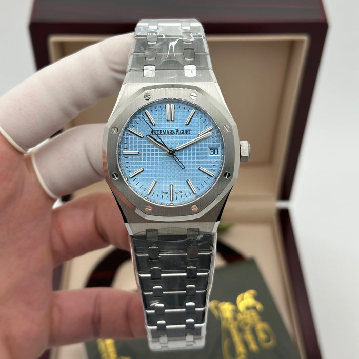Royal Oak Ice Blue Dial 41MM – Stainless Steel Bracelet | Swiss Super Clone 1:1