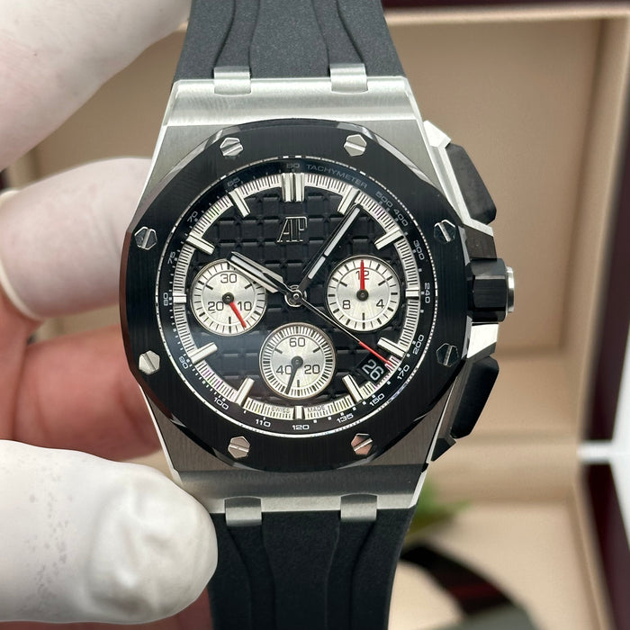 Royal Oak Offshore Chronograph Black Dial 44MM – Steel & Black Bezel | Swiss Super Clone 1:1