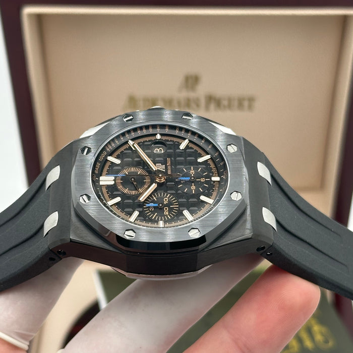 Royal Oak Offshore Chronograph Black Dial Rose Gold Accents 44MM – Black Bezel | Swiss Super Clone 1:1