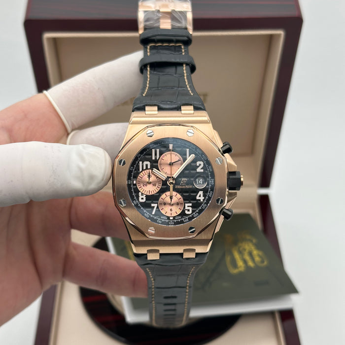 Audemars Piguet Royal Oak Offshore Chronograph – Rose Gold – Black Dial – Swiss Super Clone 1:1