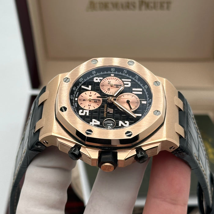 Audemars Piguet Royal Oak Offshore Chronograph – Rose Gold – Black Dial – Swiss Super Clone 1:1