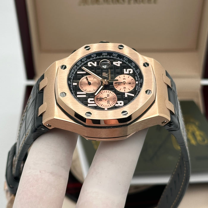 Audemars Piguet Royal Oak Offshore Chronograph – Rose Gold – Black Dial – Swiss Super Clone 1:1