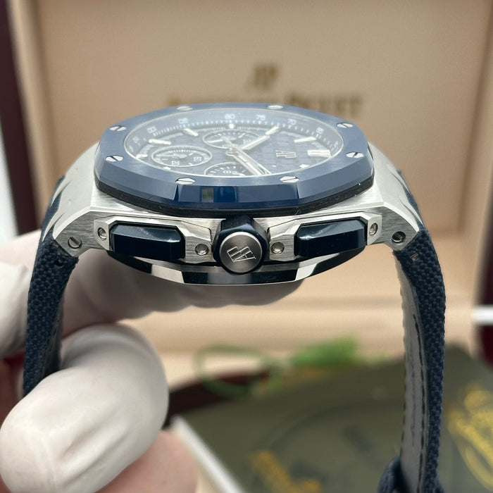 Royal Oak Offshore Chronograph Blue Dial 44MM – Stainless Steel Case | Swiss Super Clone 1:1