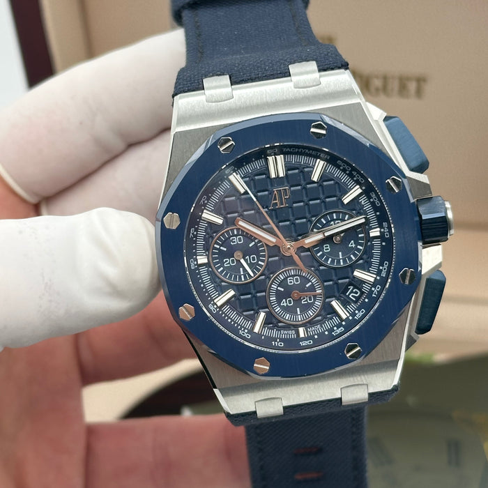 Royal Oak Offshore Chronograph Blue Dial 44MM – Stainless Steel Case | Swiss Super Clone 1:1