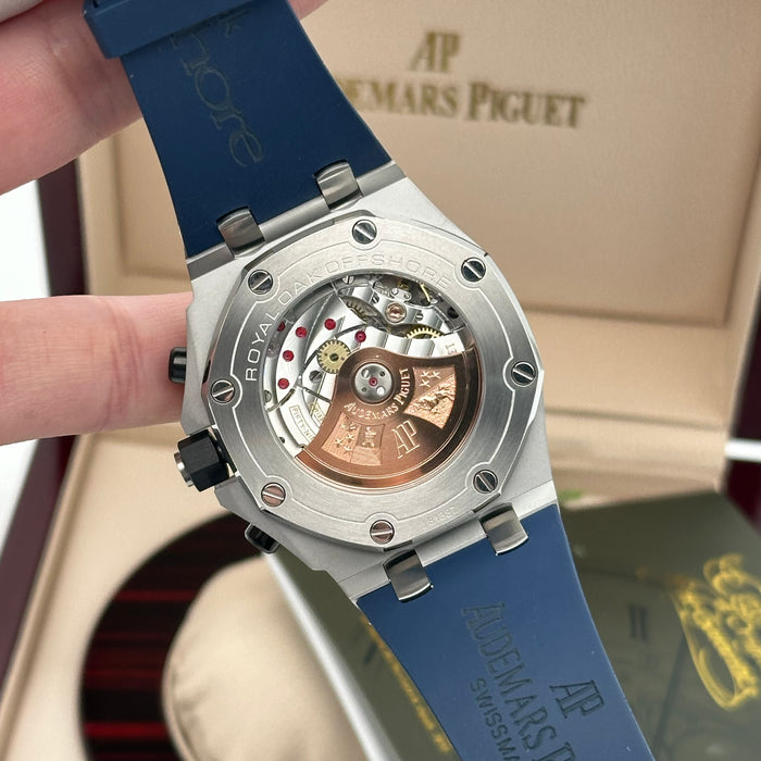 Audemars Piguet Royal Oak Offshore Chronograph 42MM – Blue Dial / Blue Rubber Strap - Swiss Super Clone
