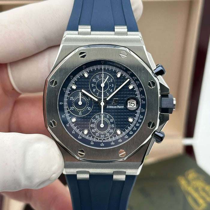 Audemars Piguet Royal Oak Offshore Chronograph – Navy Blue Dial / Blue Rubber Strap